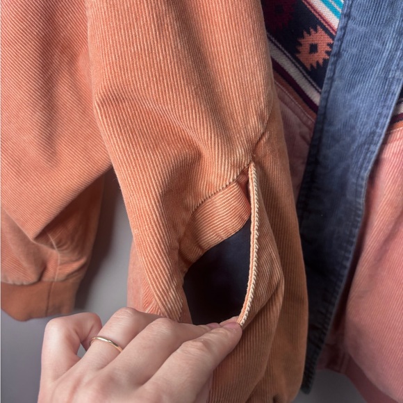 Roxy Good Old Days Colorblock Cotton Corduroy Bomber Jacket Size M - Picture 3 of 12